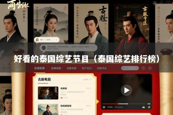 好看的泰国综艺节目(泰国综艺排行榜)