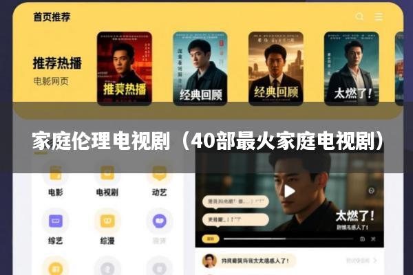 家庭伦理电视剧(40部最火家庭电视剧)