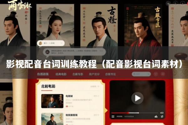 影视配音台词训练教程(配音影视台词素材)