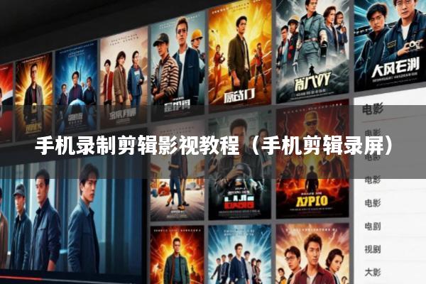 手机录制剪辑影视教程(手机剪辑录屏)
