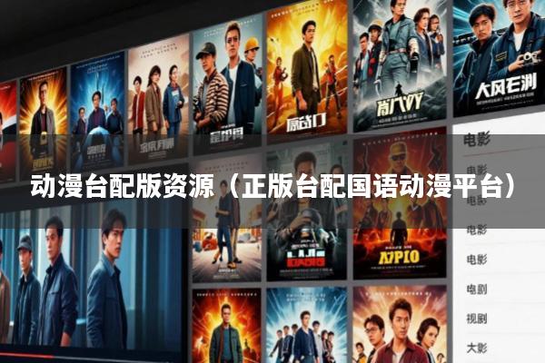 动漫台配版资源(正版台配国语动漫平台)
