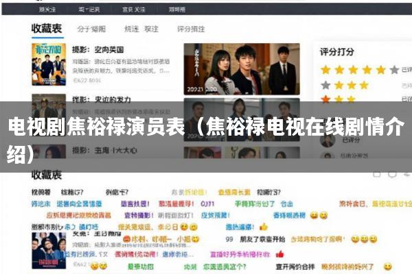 电视剧焦裕禄演员表(焦裕禄电视在线剧情介绍)